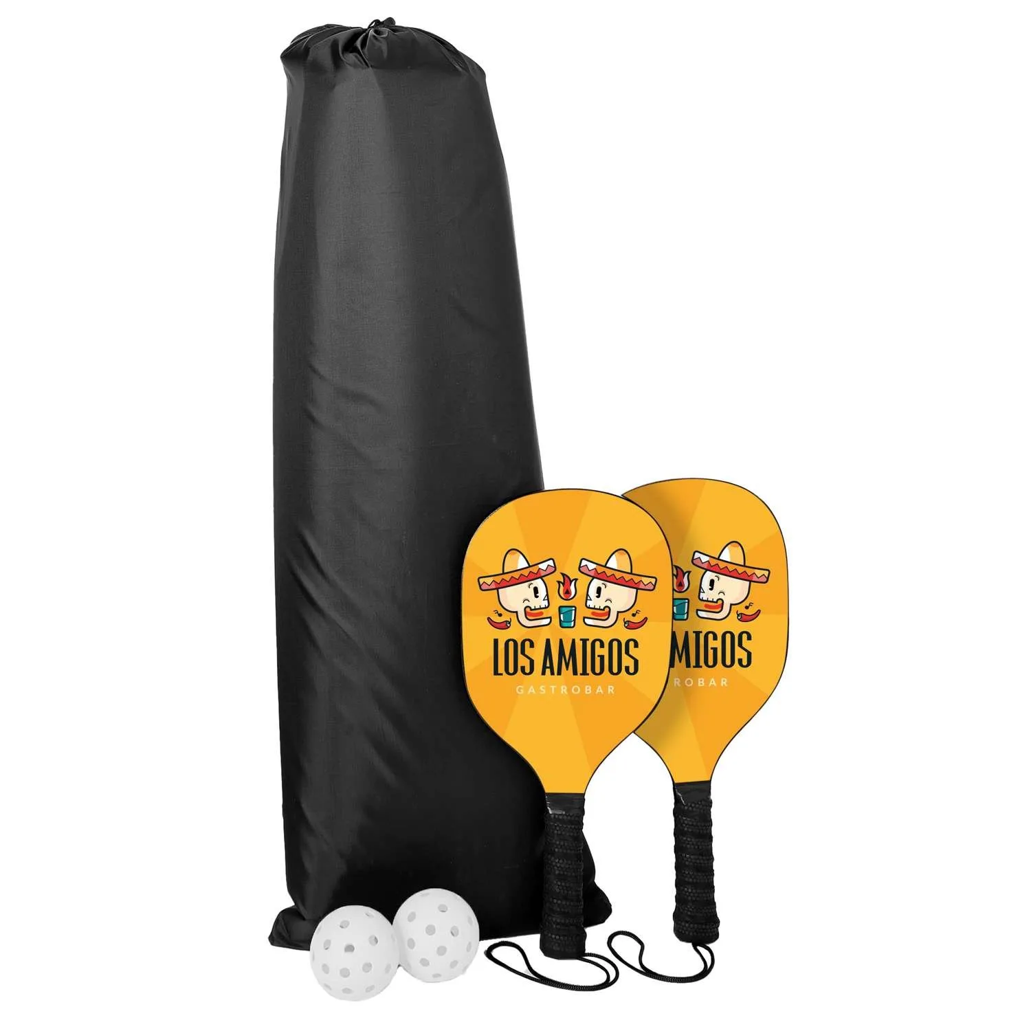 Pickleball Set with Net, Single-Sided Paddles view 6