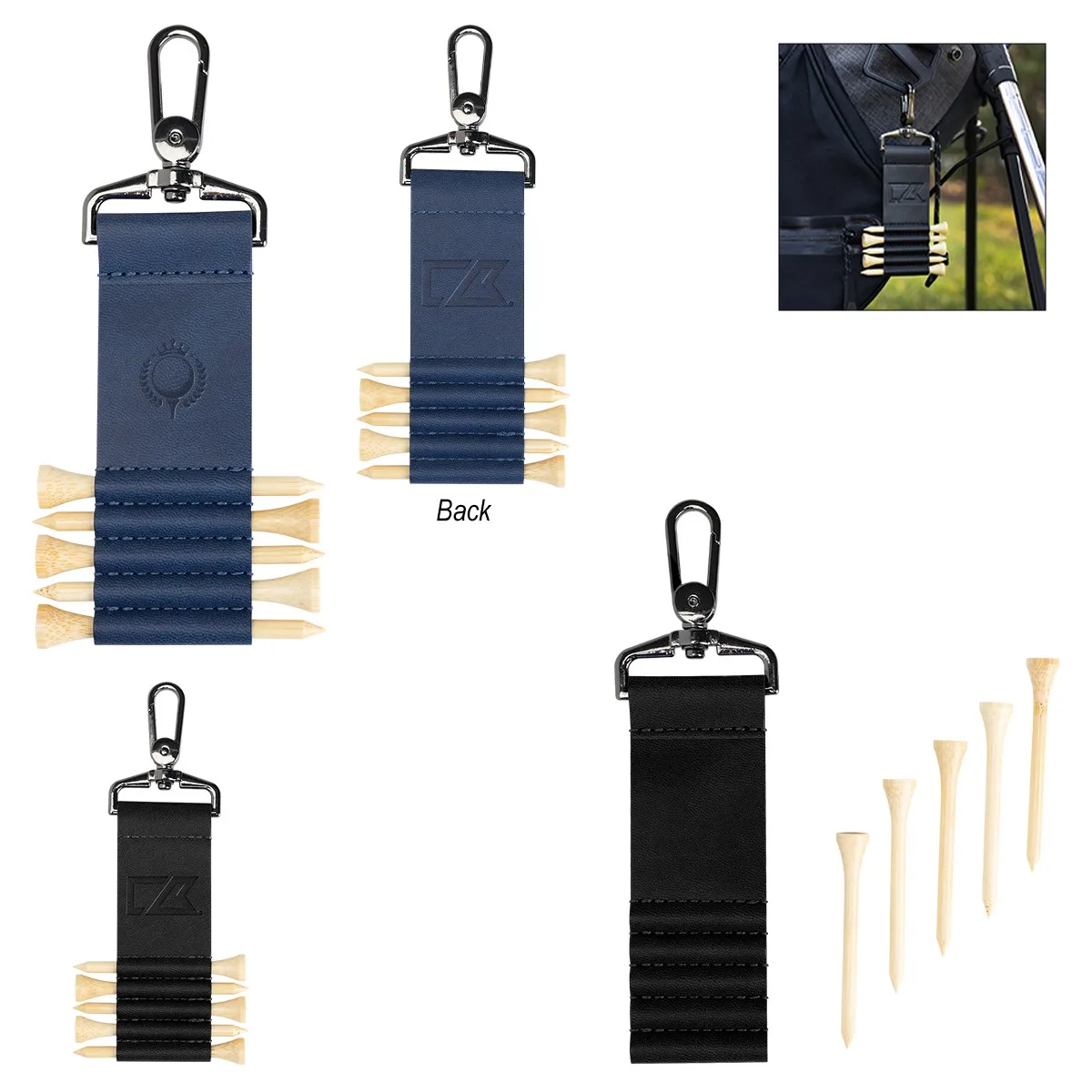 Cutter & Buck® Bamboo Recycled Golf Tee Set Keychain view 2