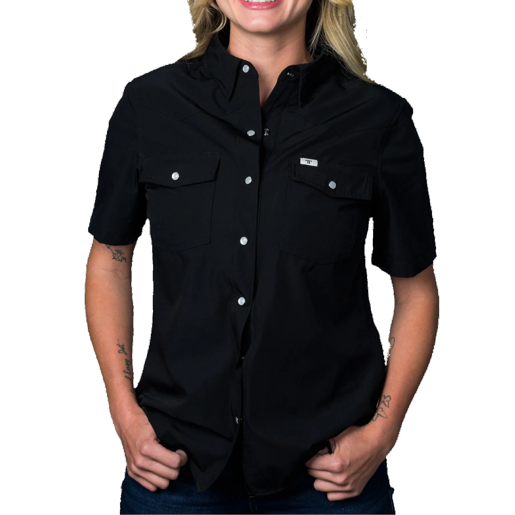 Women's Ferrell® Short Sleeve Snap Shirt view 2