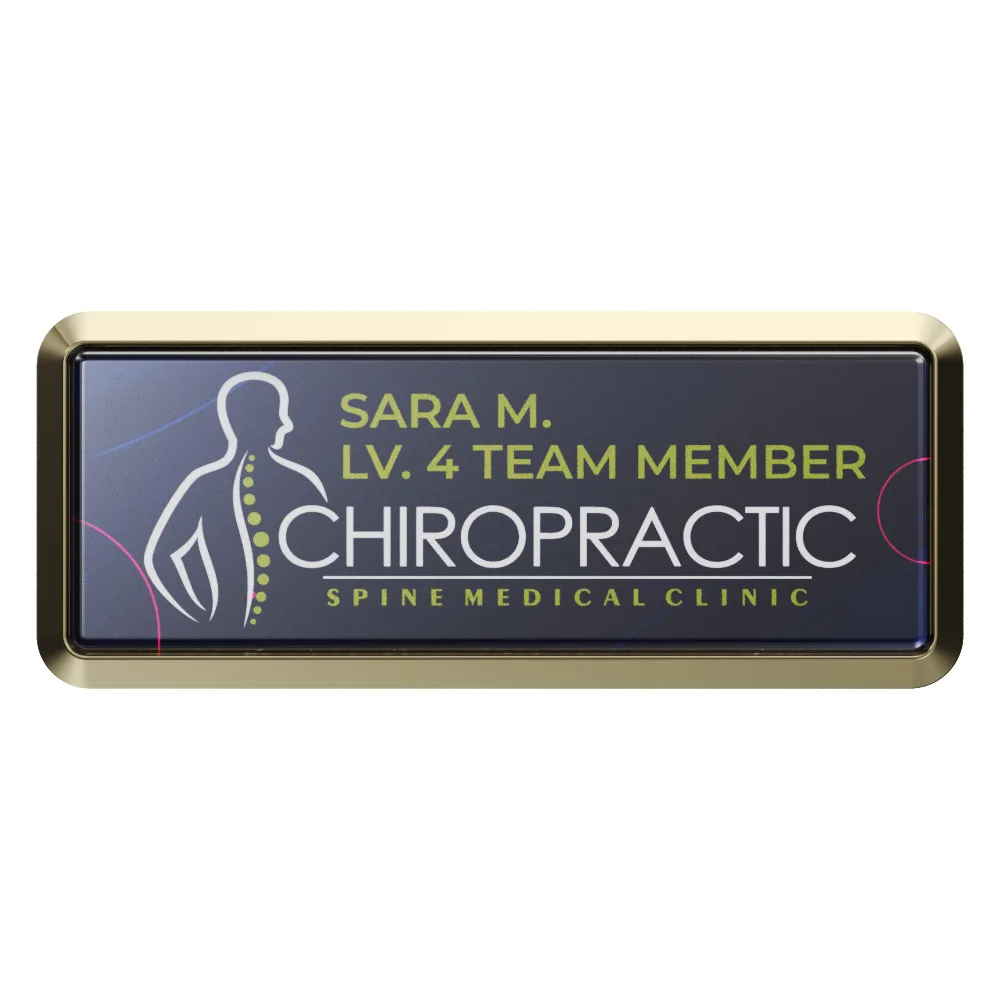Vibraprint® Bright Rectangle Name Badge Holder