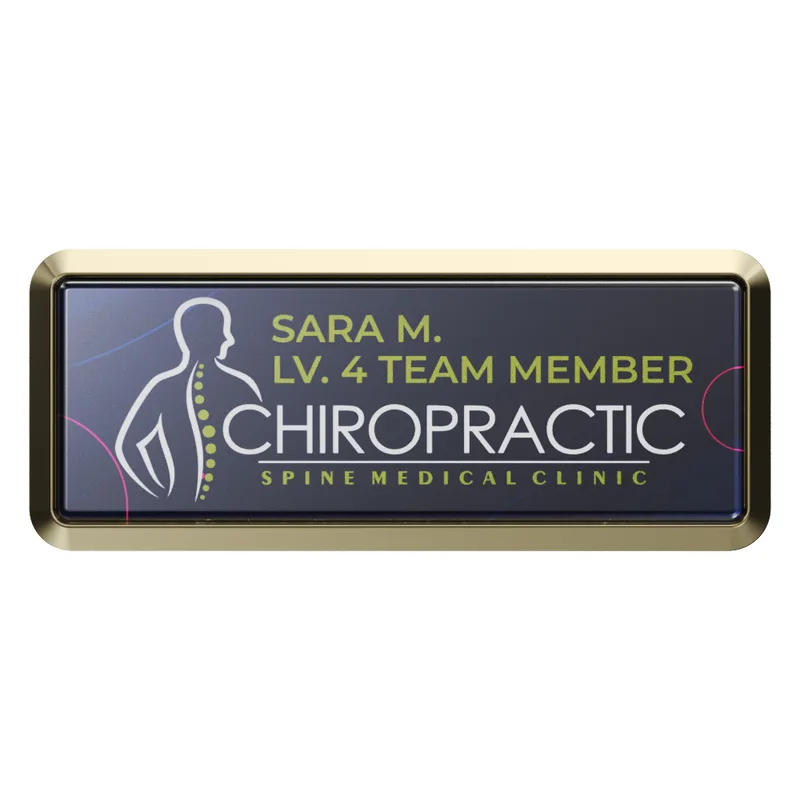 Vibraprint® Bright Rectangle Name Badge Holder