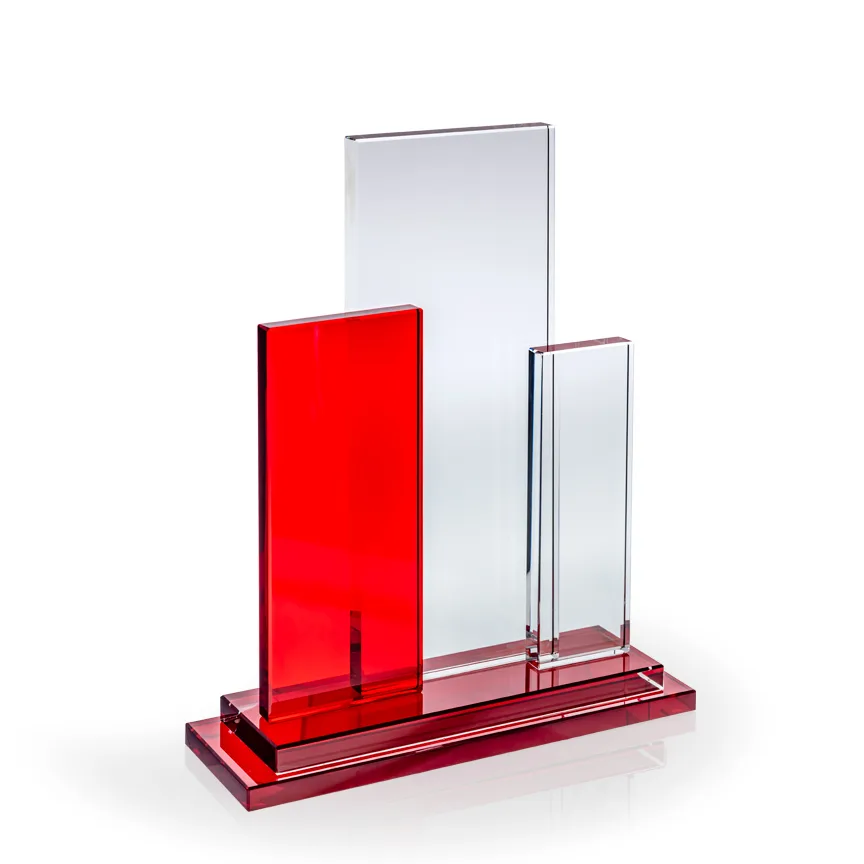 Mirador Red & Clear Crystal Award view 2