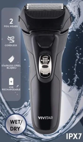 Health, Beauty & Fitness Vivitar Waterproof Foil Cordless Rechargeable Men's Shaver