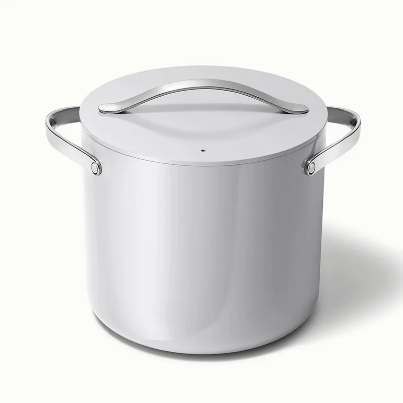 Caraway 12Qt Nonstick Ceramic Stockpot W/ Lid Gray