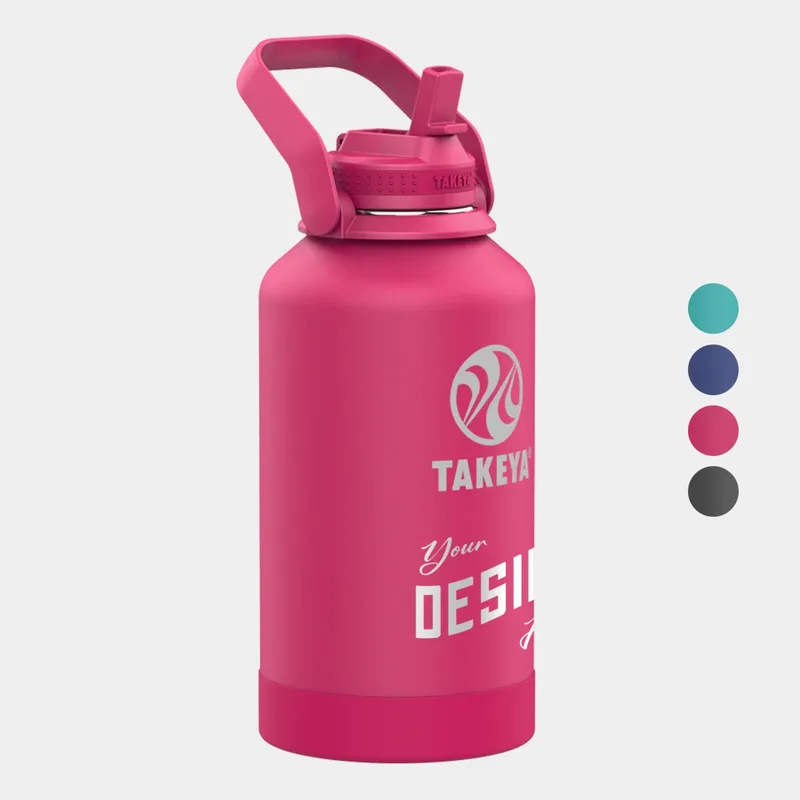 64 oz Takeya® Stainless Steel Insulated Pickle Ball Water Bottle w/ Straw Lid
