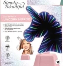Vivitar® LED Infinity Pink Unicorn Shaped Vanity Mirror