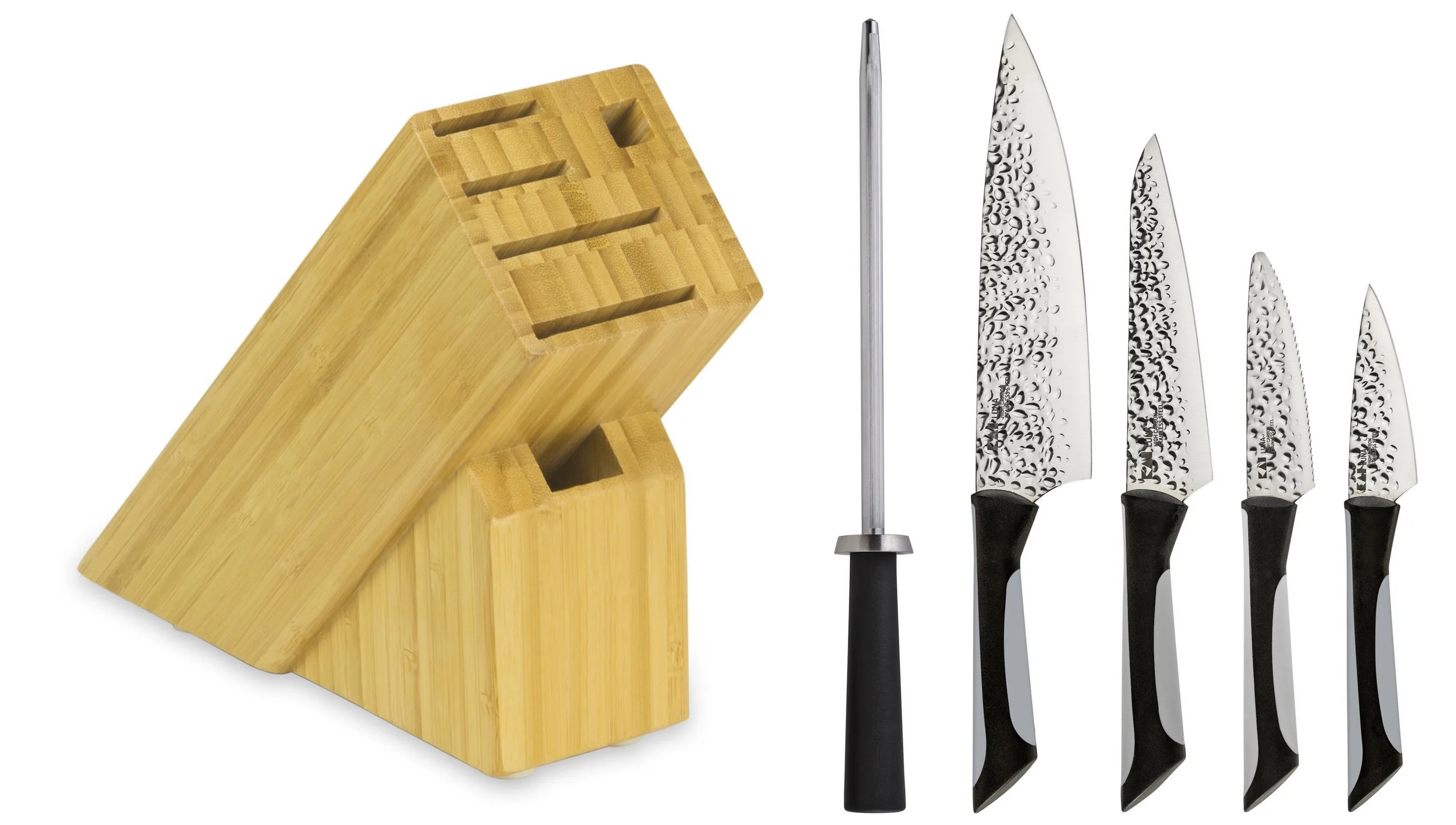 Kai Housewares Luna 6-Piece Set In 6-Slot Slimline Block