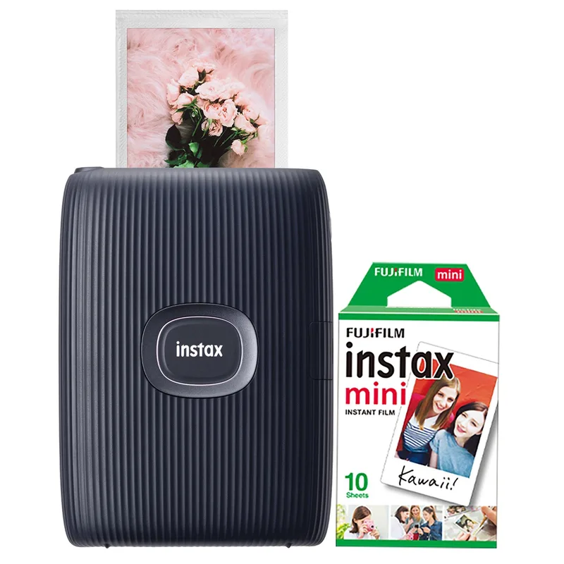 FujiFilm Instax Mini Link 2 Smartphone Printer Bundle Space Blue