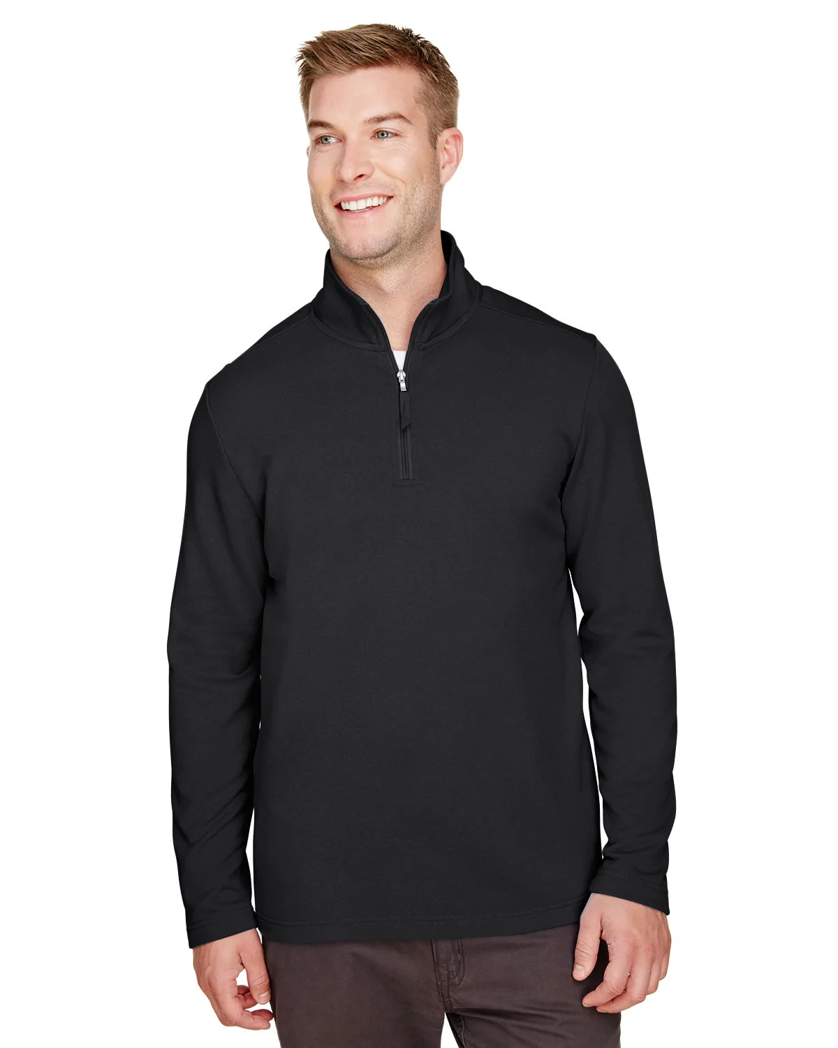 ULTRACLUB Men's Coastal Pique Fleece Quarter-Zip