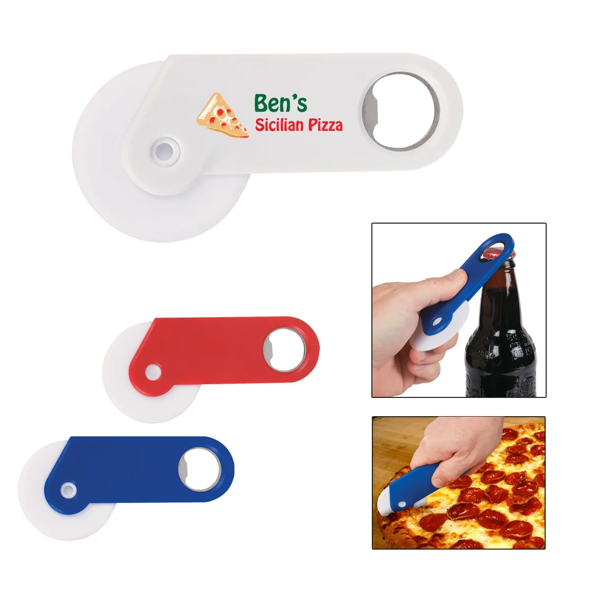 Pizza Cutter With Bottle Opener view 2