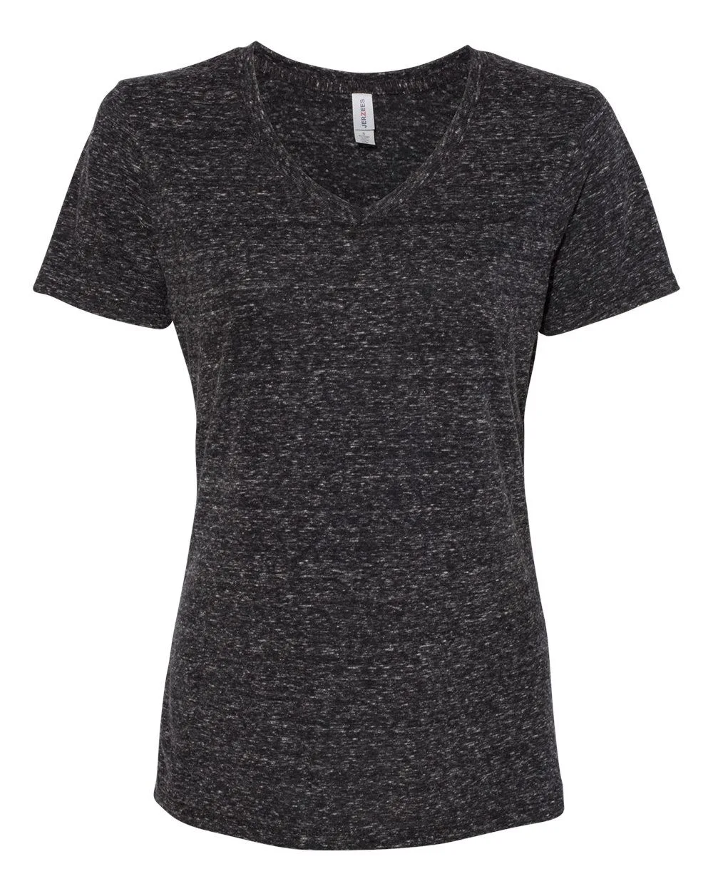 Jerzees® Women's Snow Heather Jersey V-Neck T-Shirt view 6
