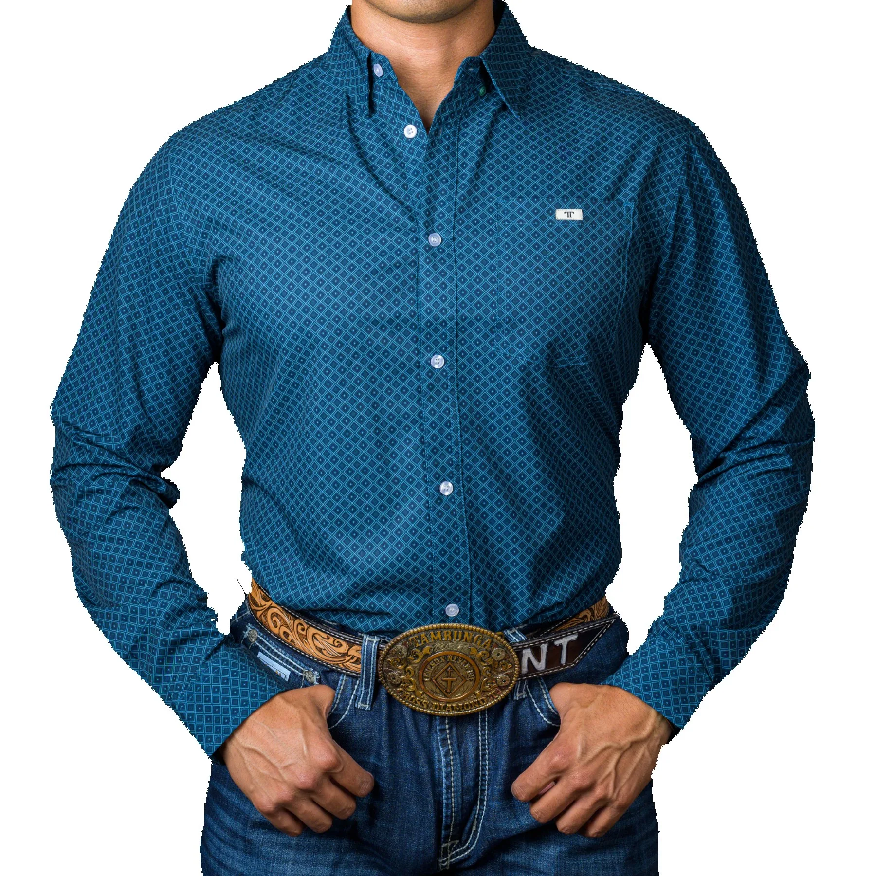 Men's Ferrell® Long Sleeve Button Shirt view 2
