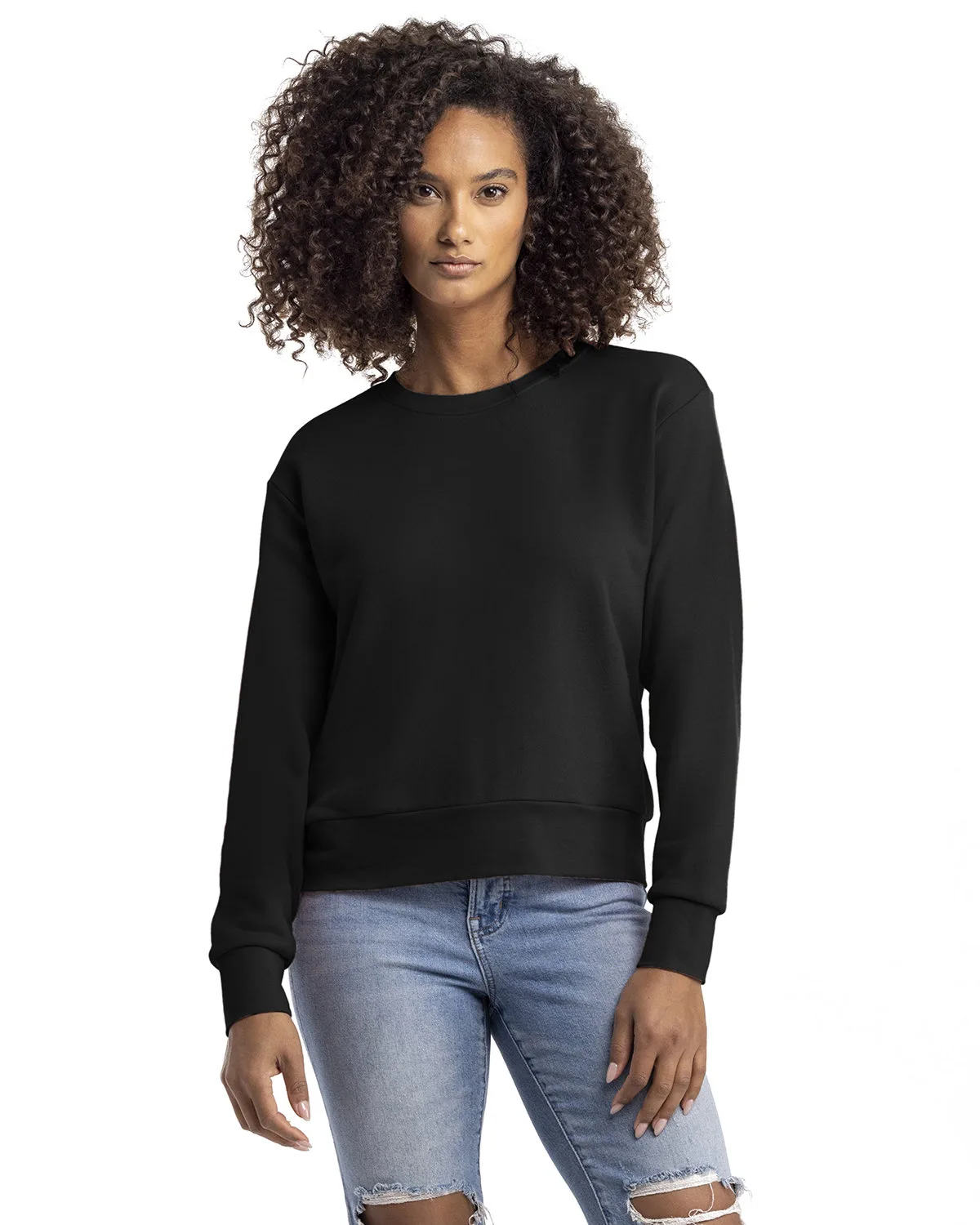 NEXT LEVEL APPAREL Ladies' Laguna Sueded Sweatshirt
