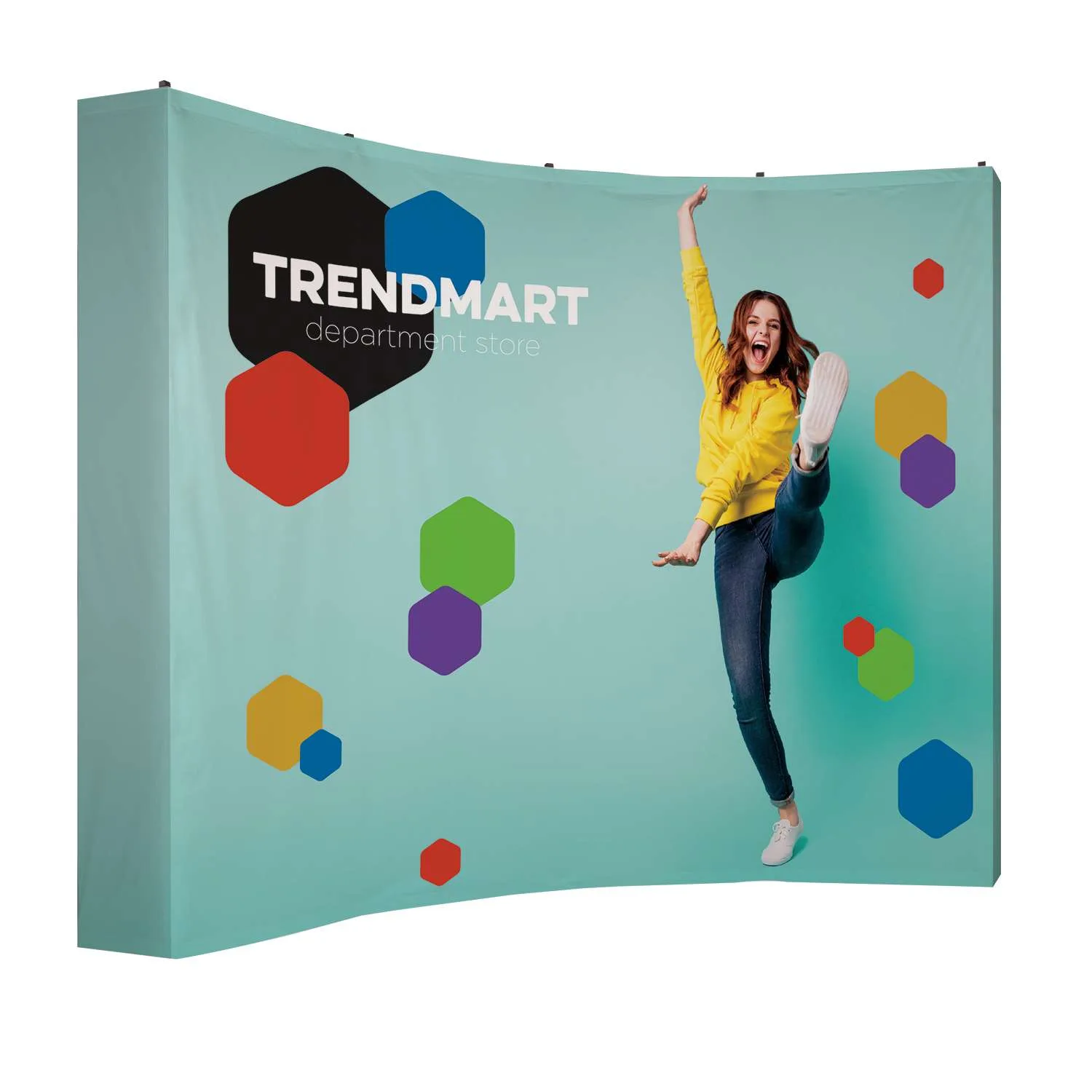 10' Curved Splash Floor Display Wrap Kit (Poly Knit)