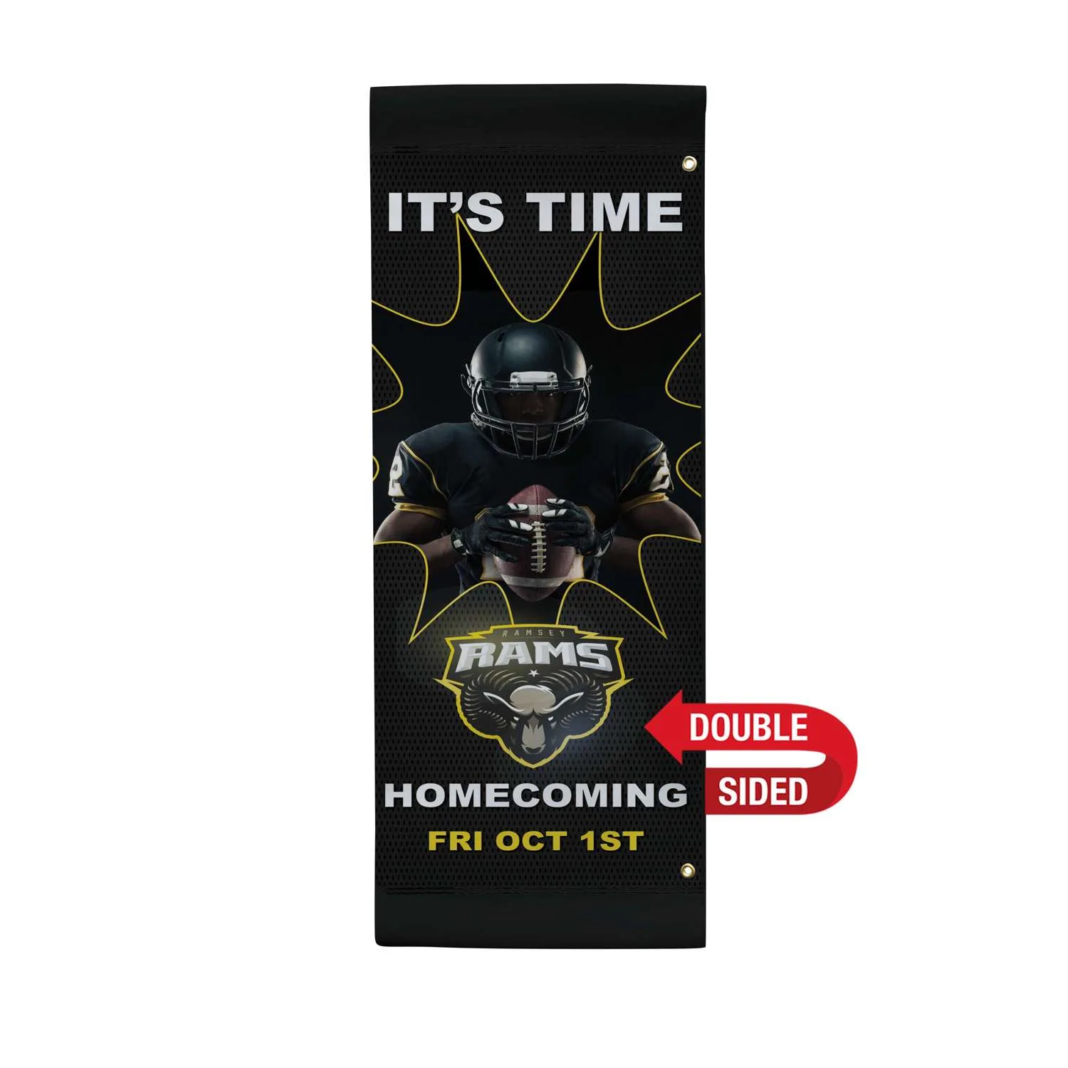 18" x 48" Vinyl Boulevard Banner Double-Sided