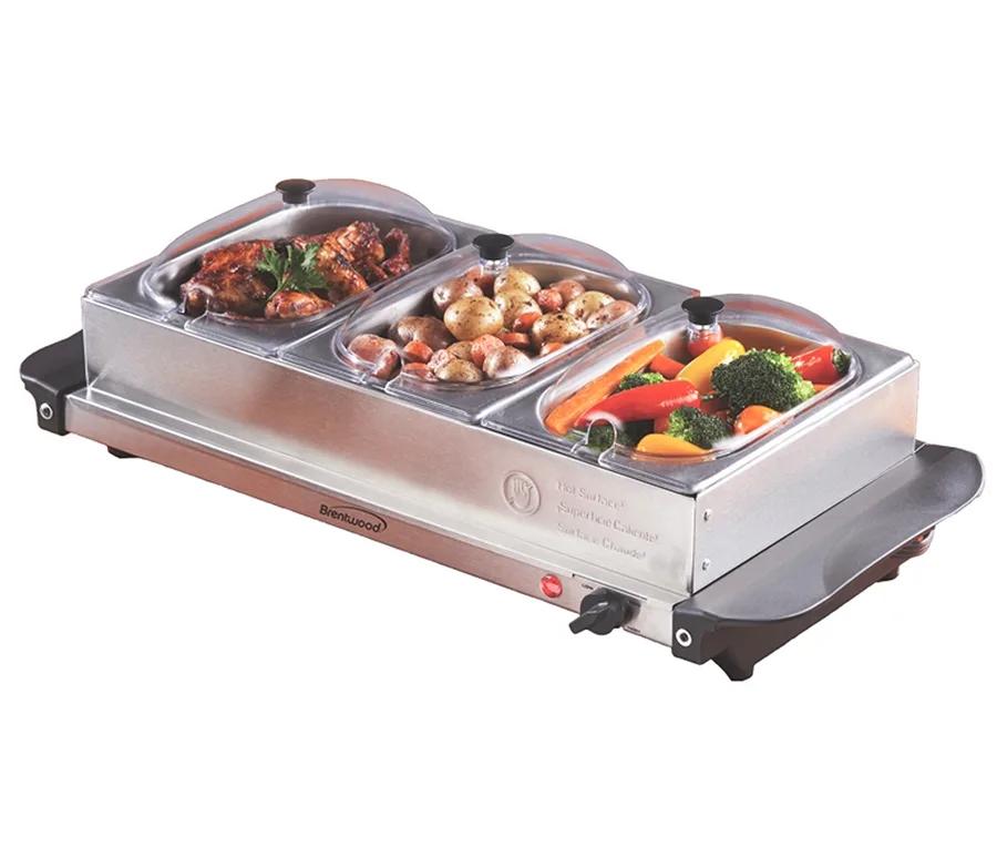 1.5 Quart Triple Buffet Server