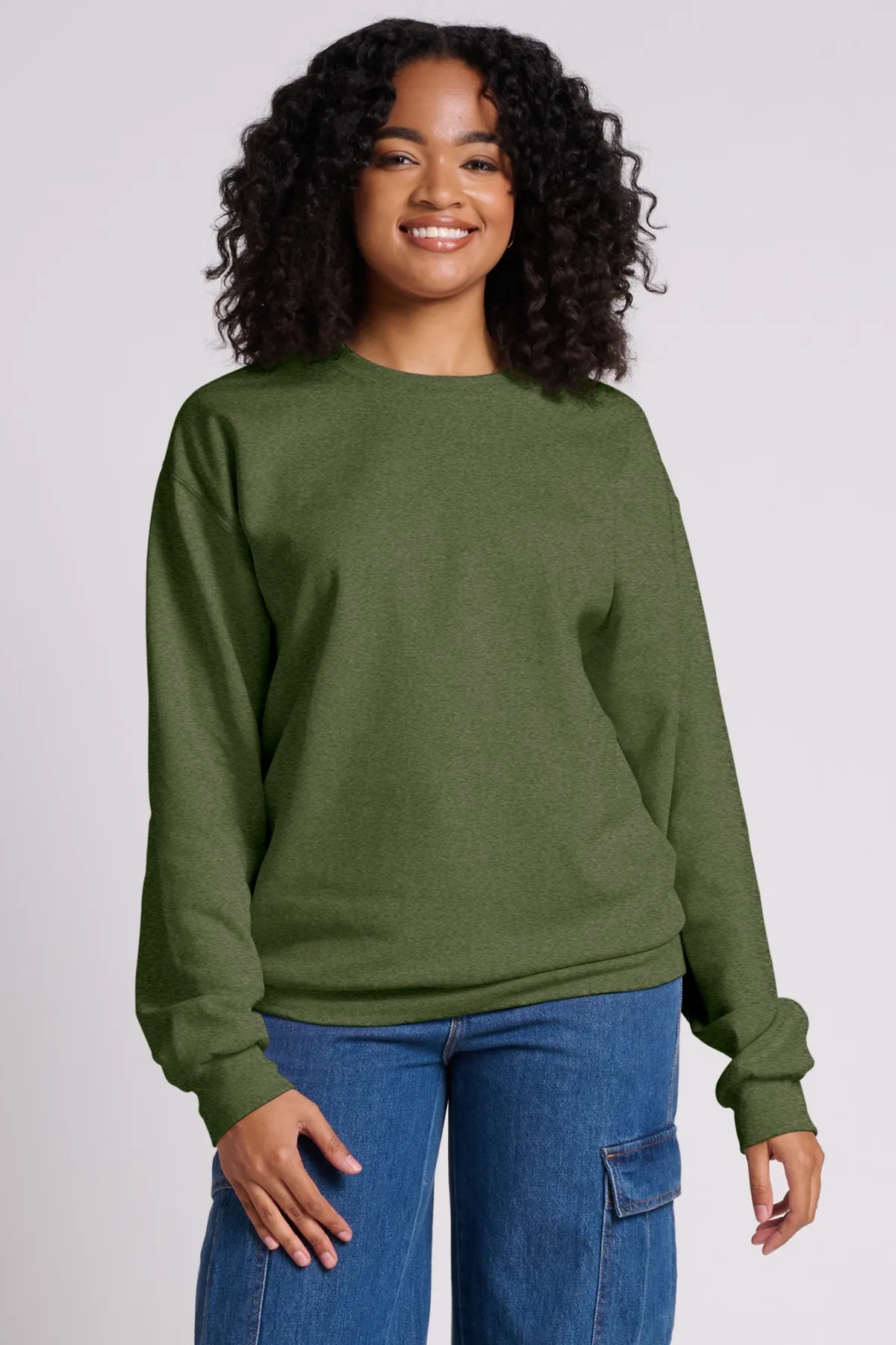 Jerzees Ultimate™ Unisex CVC Ring Spun Crewneck Sweatshirt view 6
