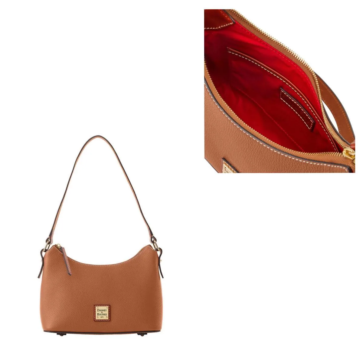 Dooney & Bourke Caramel Pebble Grain Baguette