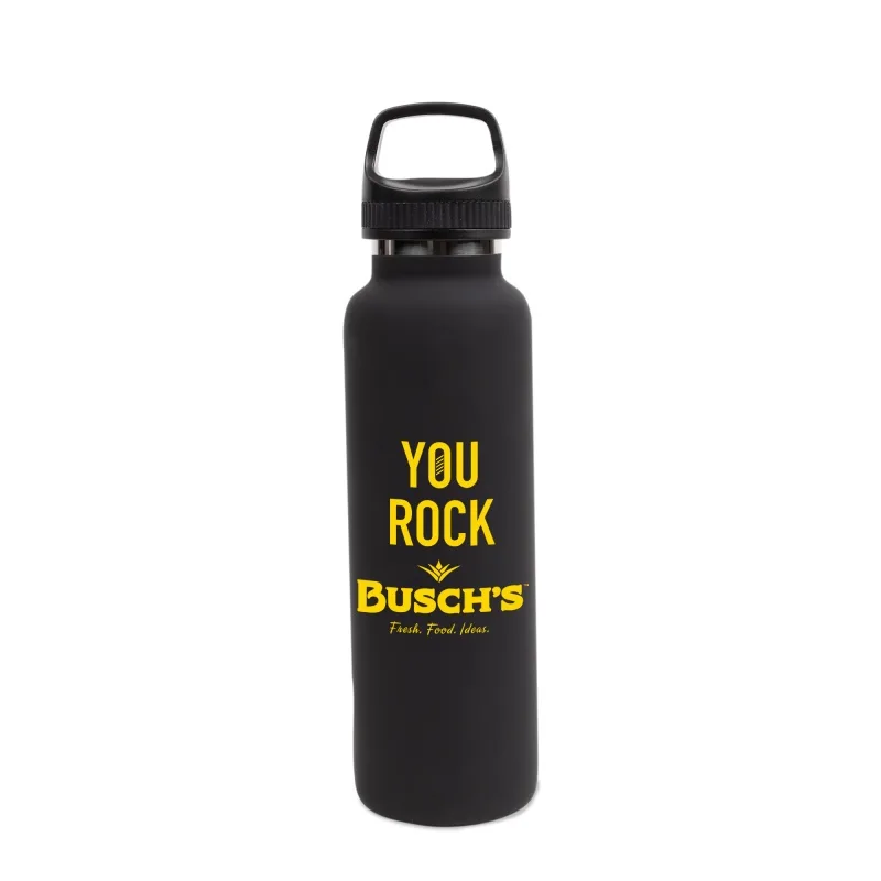 20 Oz. Satin Stainless Steel Insulated Vacuum Bottle w/Handle Lid view 2