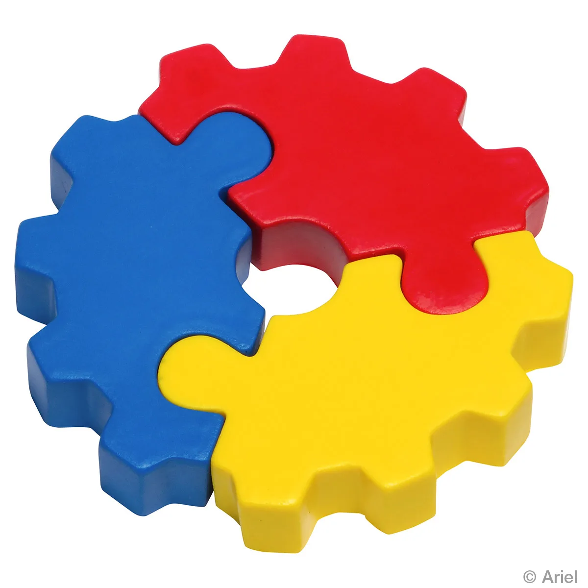 3 Piece Gear Puzzle Set Stress Reliever view 2