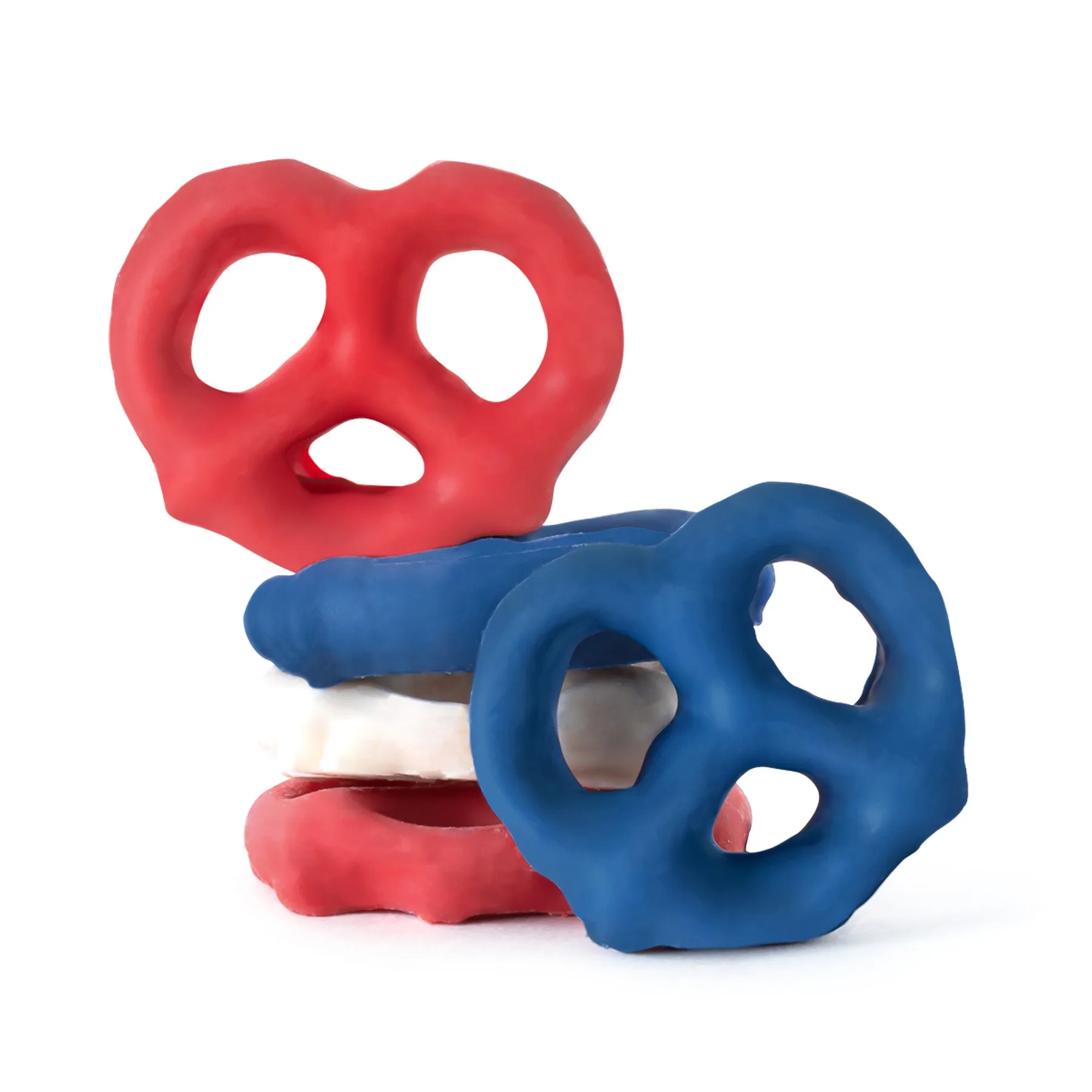 Freedom250- Round Acetate-Red,White & Blue Mini Pretzels view 2