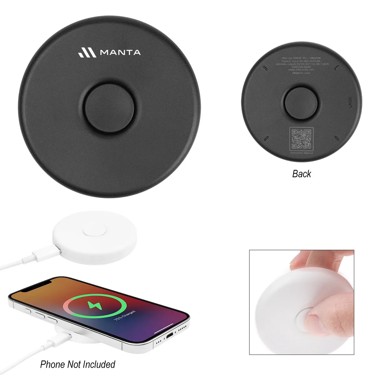 Rabs Fun Spinner Wireless Charger view 2