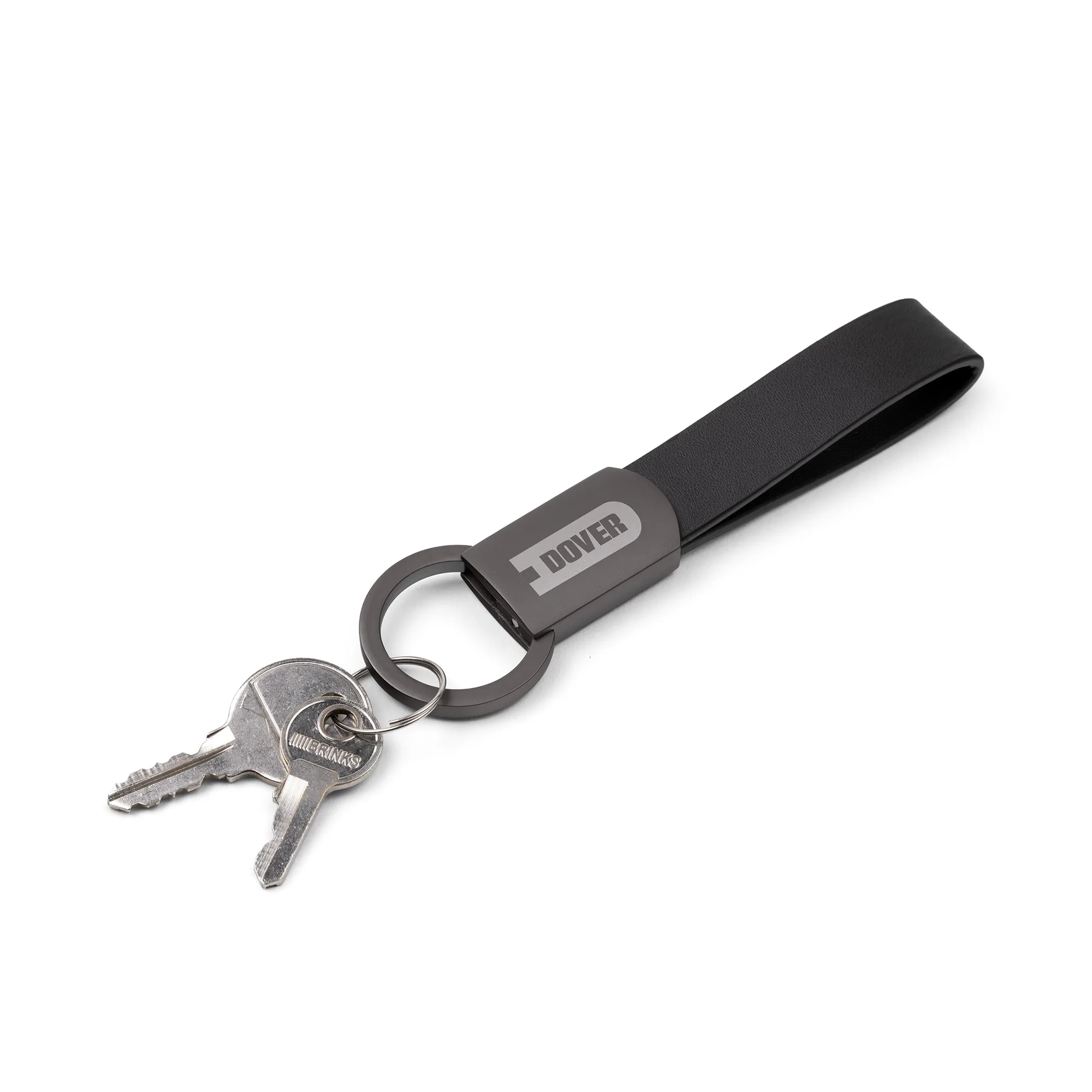 Axis Gunmetal Leather Keyring view 3