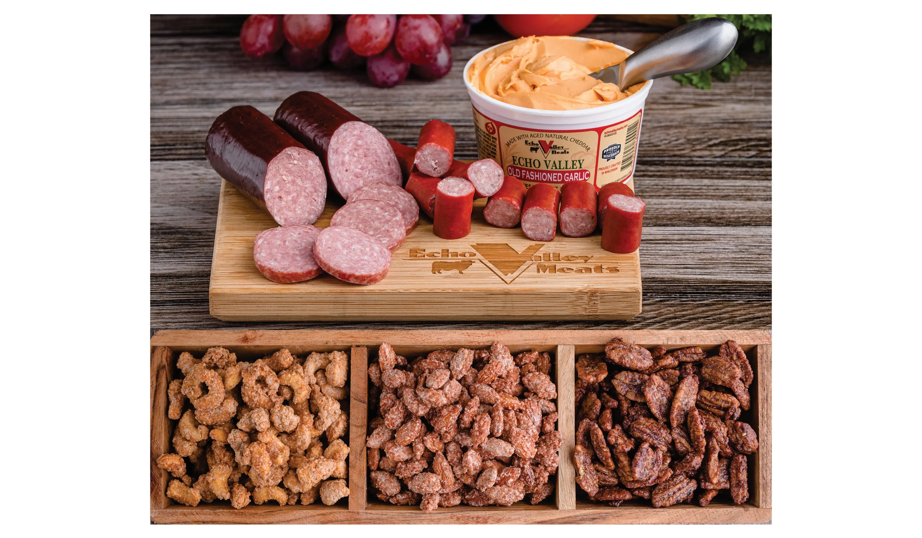 Echo Valley Meats - Sausage & Cheese w/Snack Sticks & Nut Trio view 2