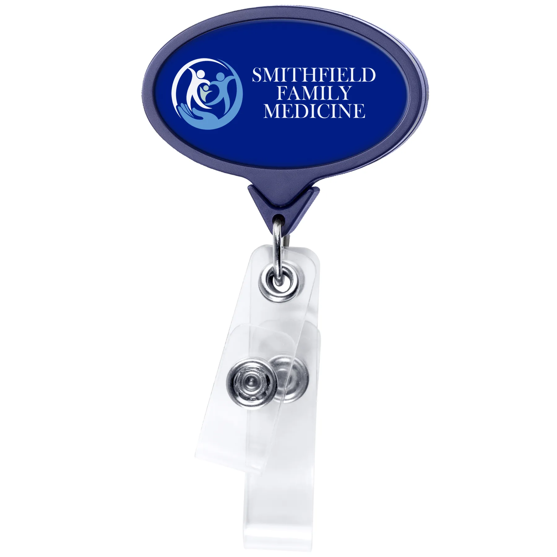 Anti-Microbial Oval 2 Strap Retractable Badge Reel view 4