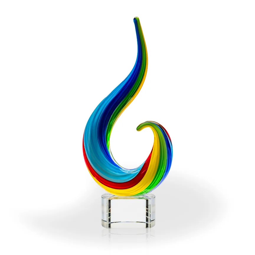 Brandon Art Glass Award - Clear Base view 2