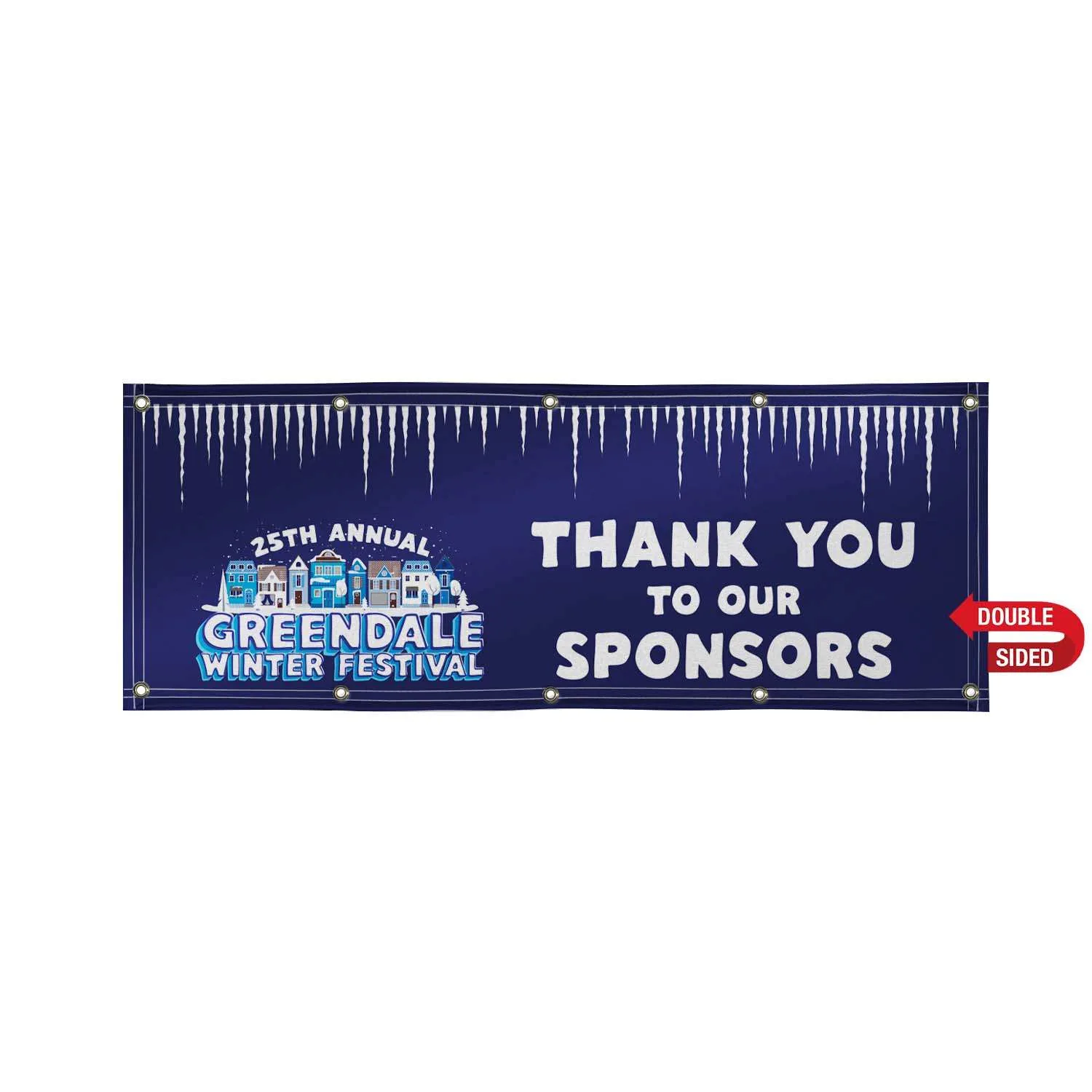 3' x 8' 18 oz. Vinyl Banner Double-Sided