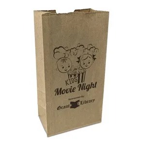 2# Popcorn Bag - Flexo Ink Print (4 1/8" x 2 1/2" x 7 7/8") view 2