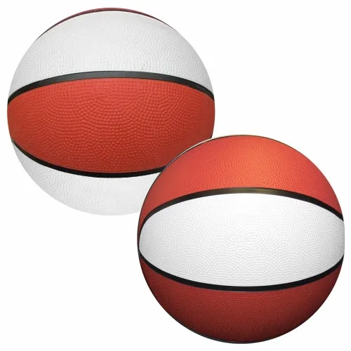 7" Mid-Size Rubber Basketball Colors view 2