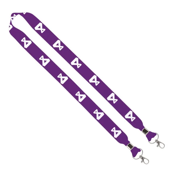 IMPORT Rush 1" Dye-Sublimated 2-Ended Lanyard with Dual Silver Metal Crimp & Split-Ring view 5