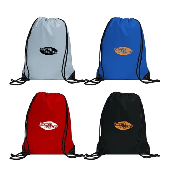 Centauri Recycled Black Trim Drawstring Bag