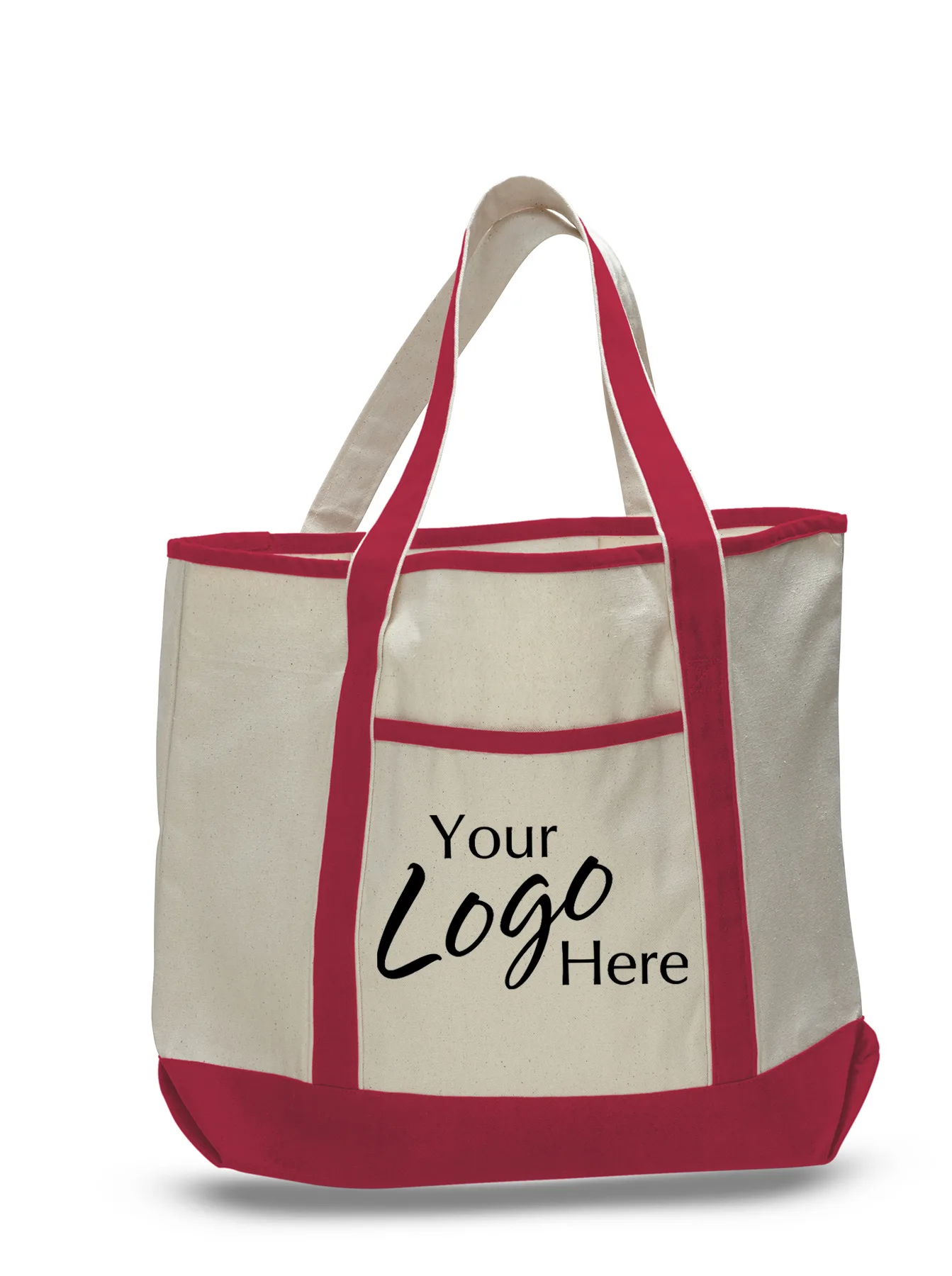 Large Canvas Deluxe Tote Bag w/6" Gusset (22"x16"x6") view 2