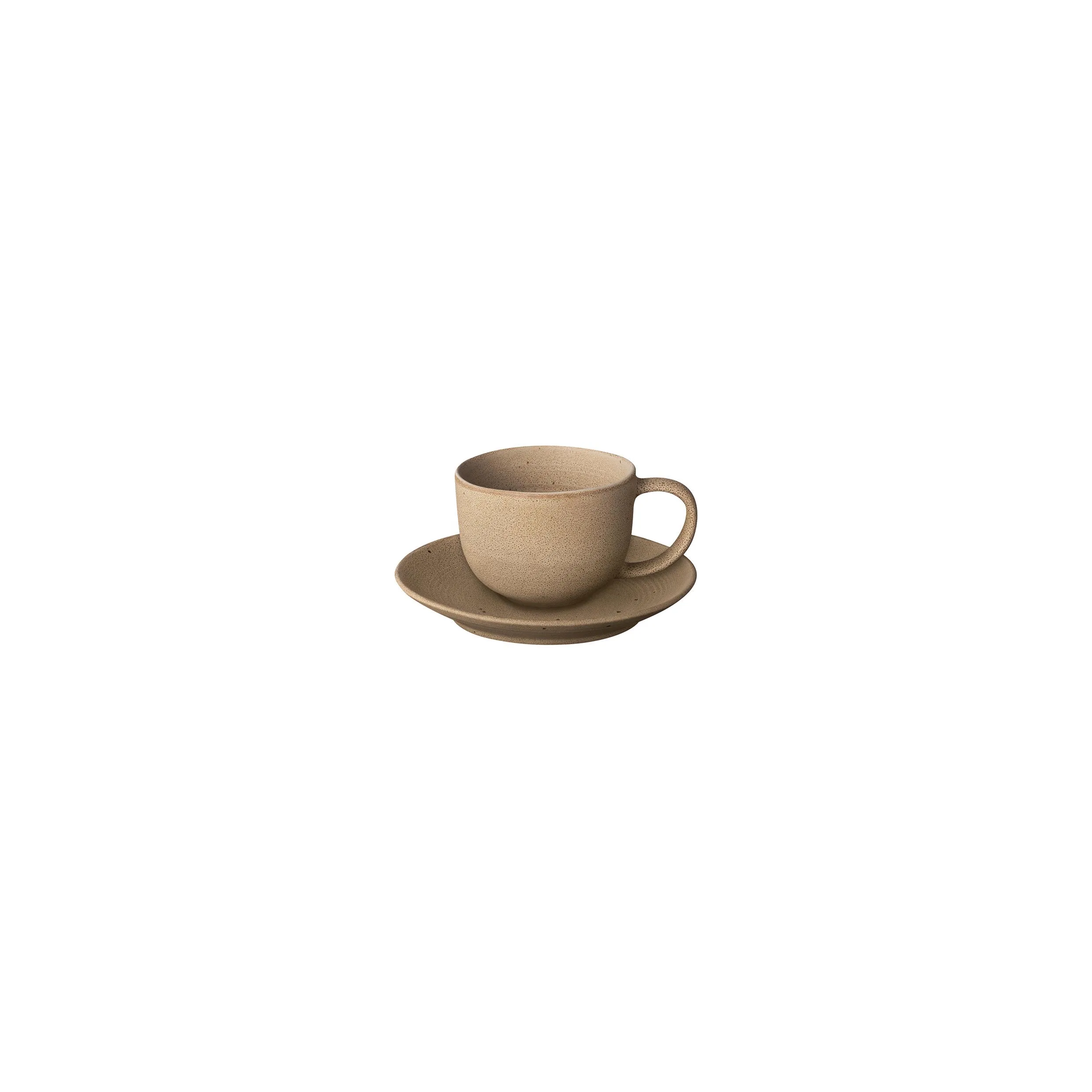 Blomus Kumi Stoneware Coffee Cups w/Saucers - Set Of 2 - Fungi