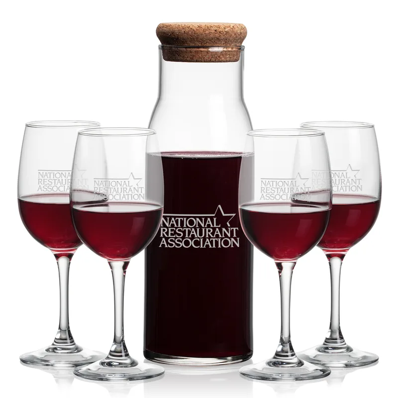 Carafe & 4 Wine