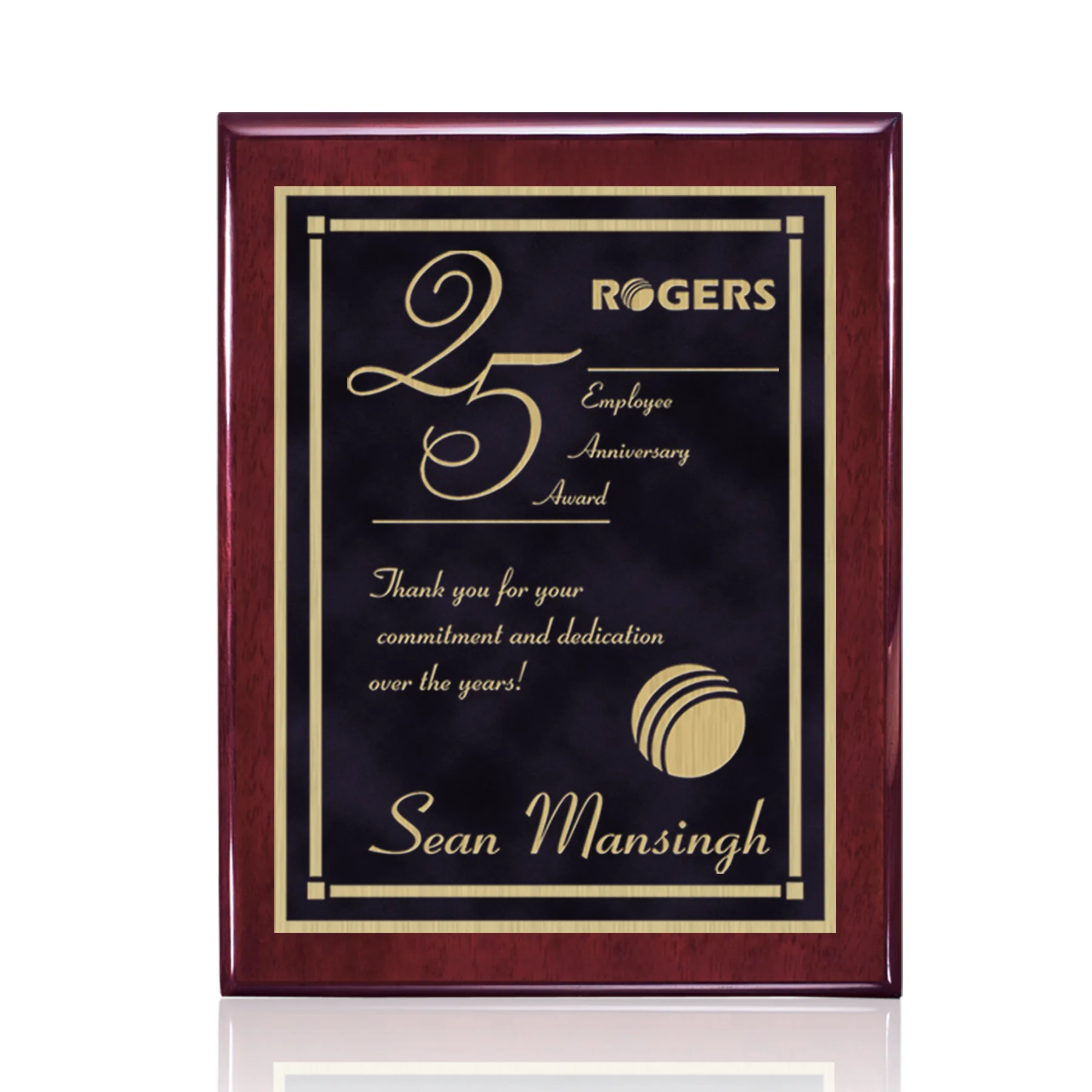 Oakleigh/Contempo Plaque - Rosewood Finish — Oakleigh/Contempo Plaque - Rosewood Finish