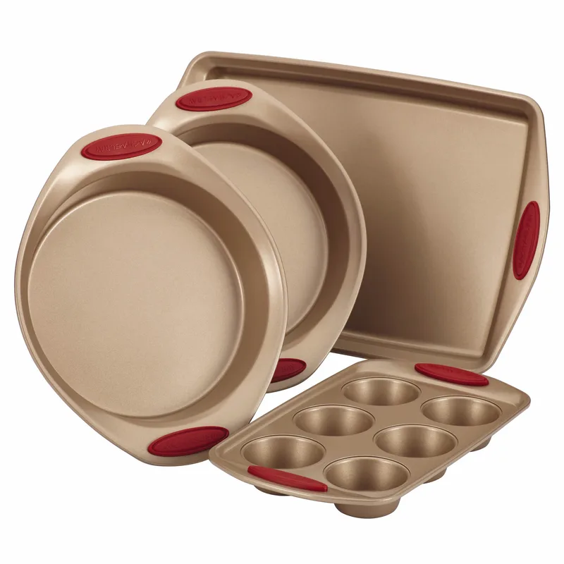 Rachael Ray 4Pc Cucina Bakeware Set - Cranberry Red