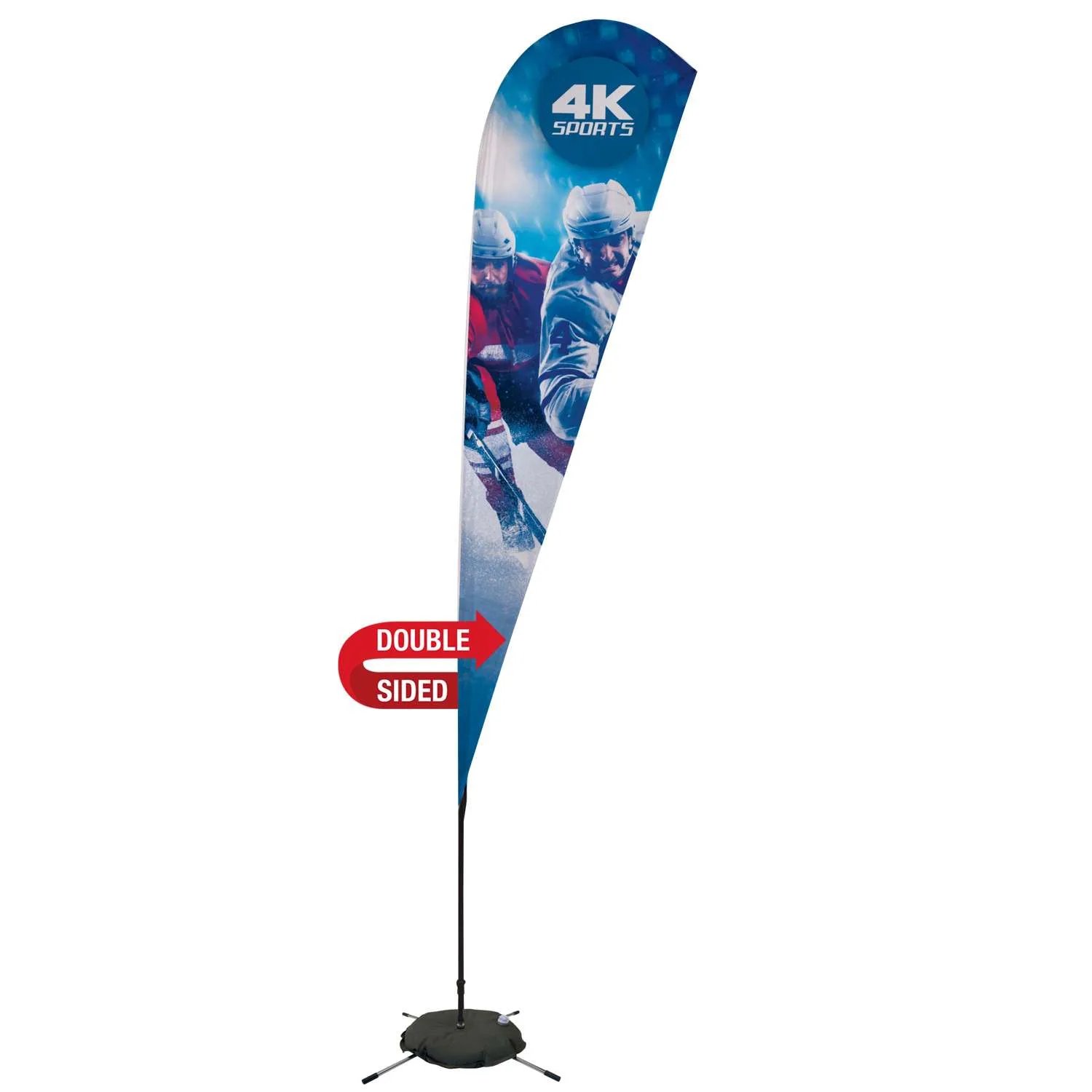 11.5' Streamline Teardrop Sail Sign Flag, 2-Sided, Scissor