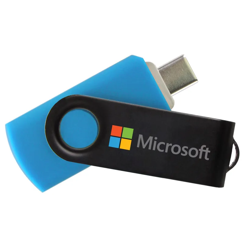 iClick® Type-C Black Swivel USB Flash Drive 32GB