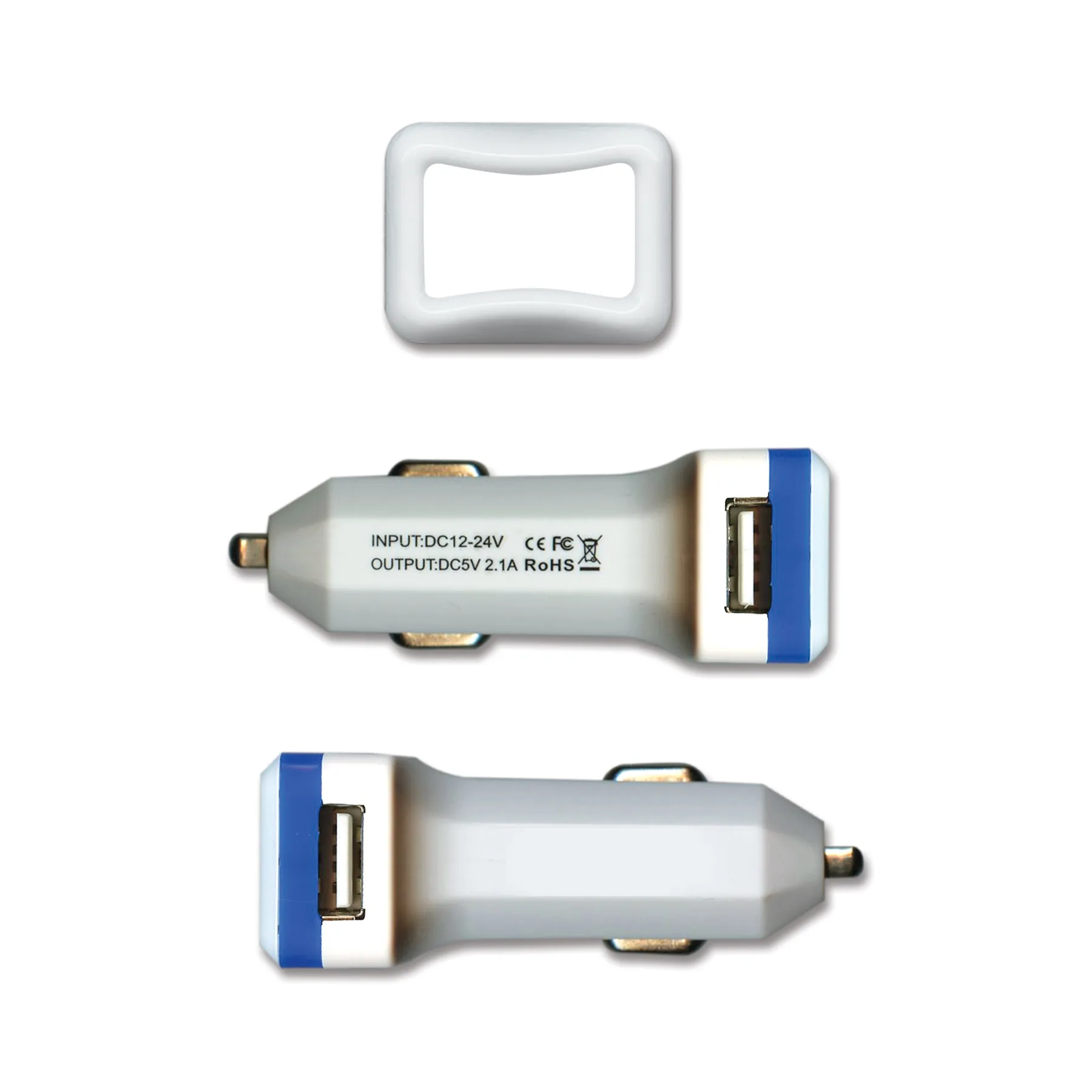 Light-Up Dual USB Charger - Pad Print view 2