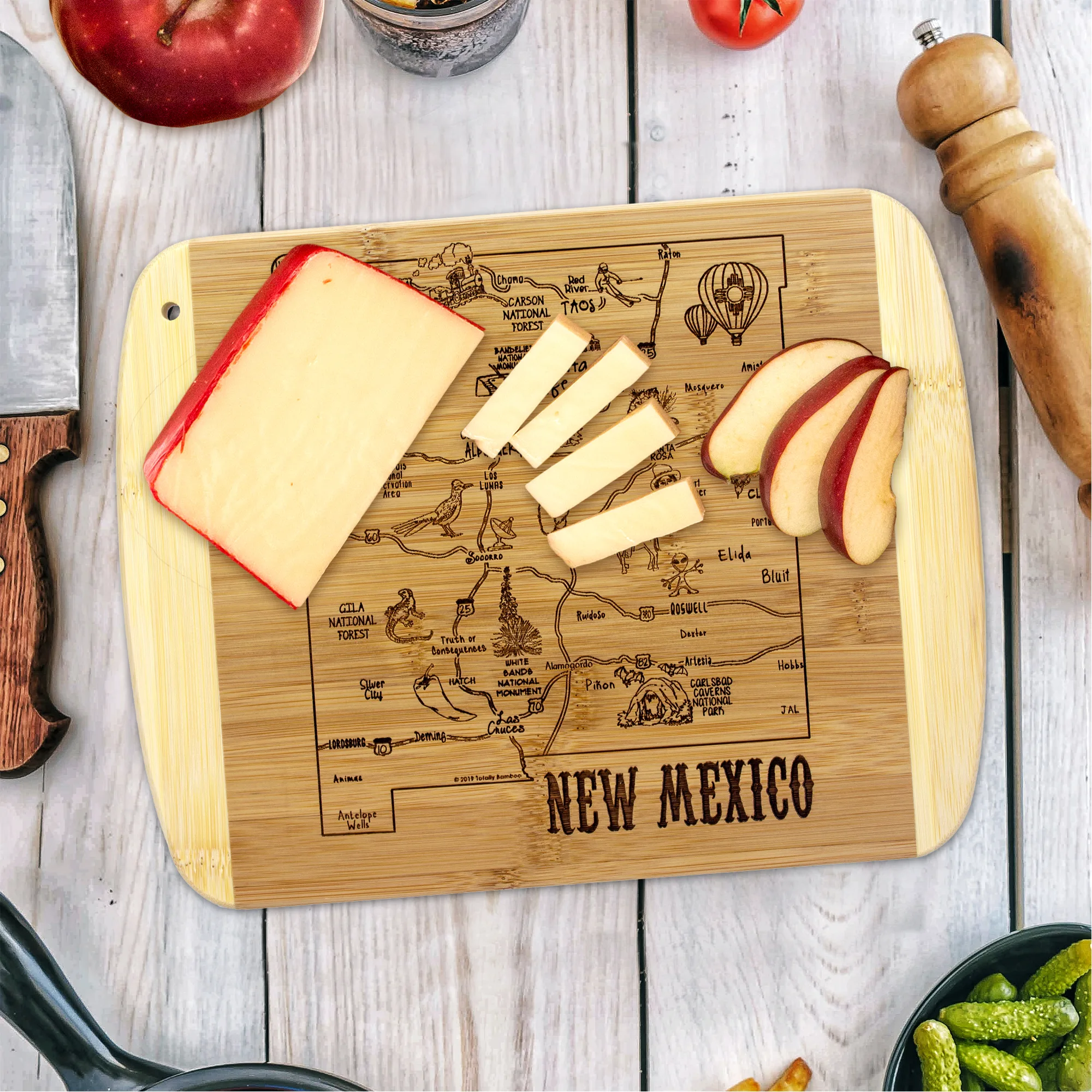 A Slice of Life New Mexico Serving & Cutting Board view 2