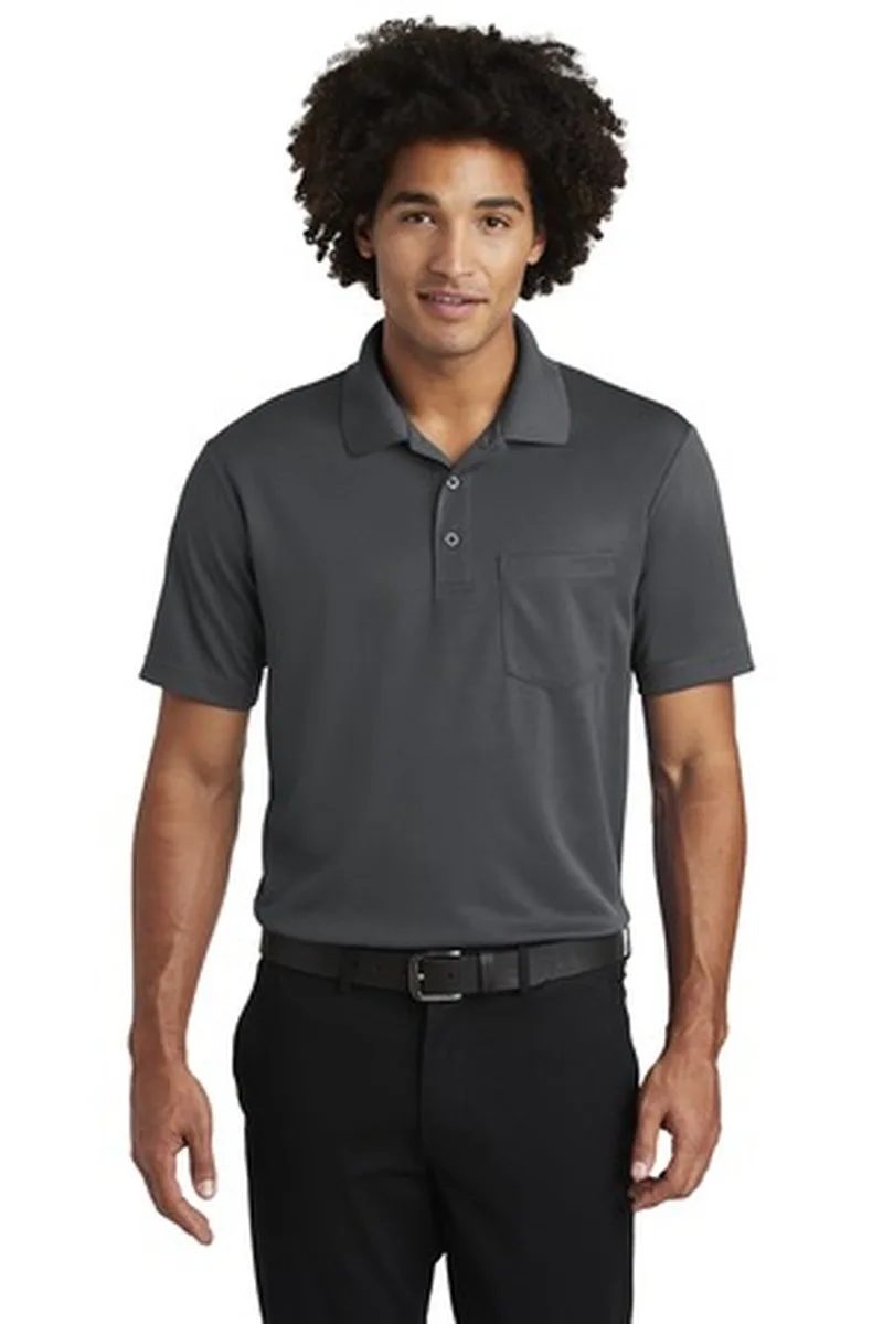 Sport-Tek ® PosiCharge ® RacerMesh ® Pocket Polo. — Black