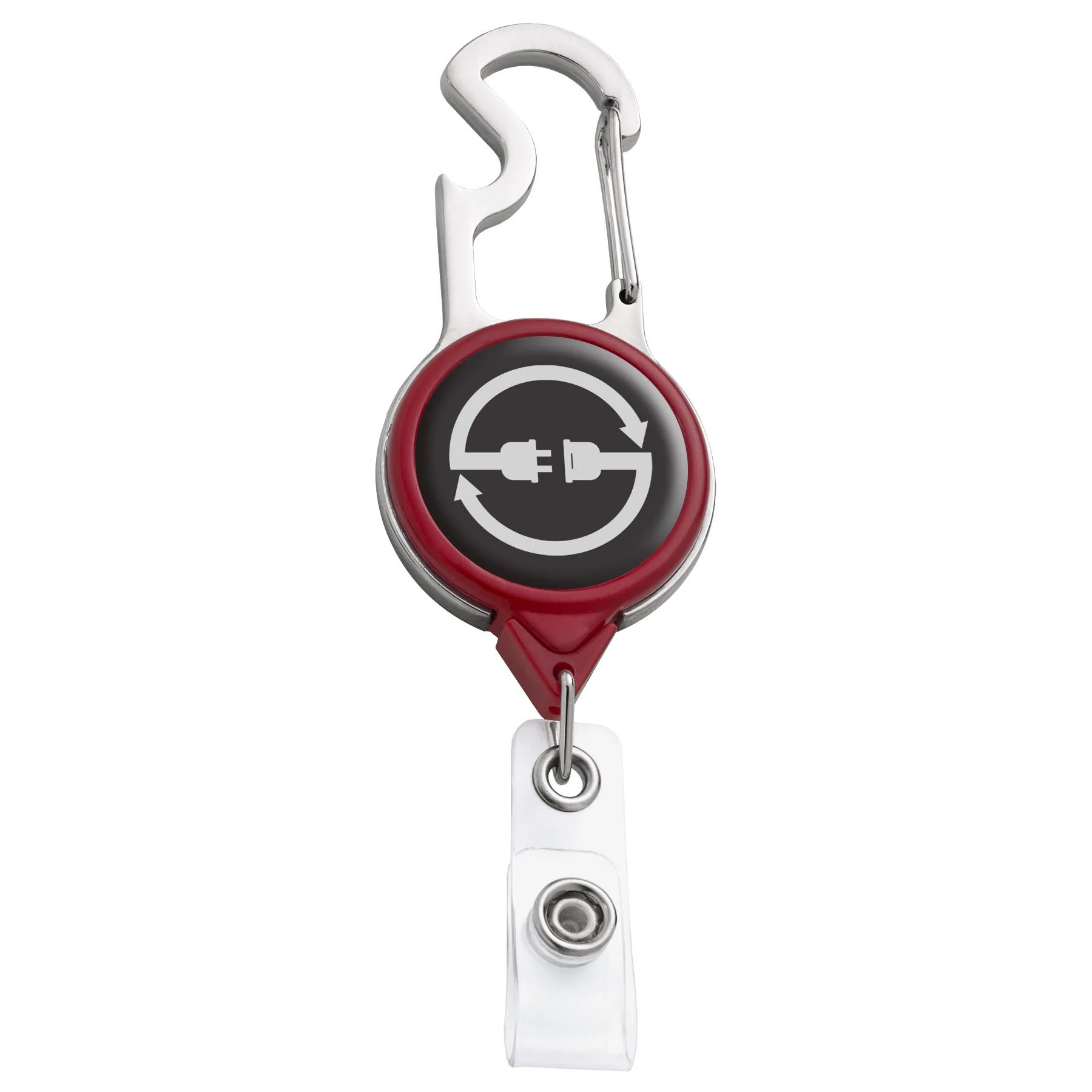 Carabiner Bottle Opener Retractable Badge Reel view 5