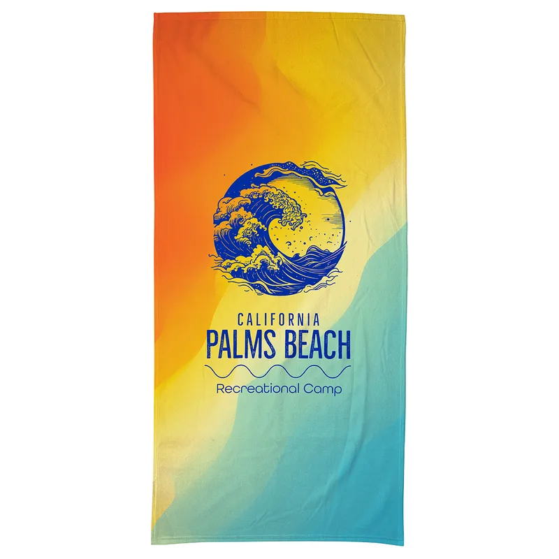 Silk Touch Beach Blanket/Towel 30" x 60" 360GSM Poly/Cotton - Full Color