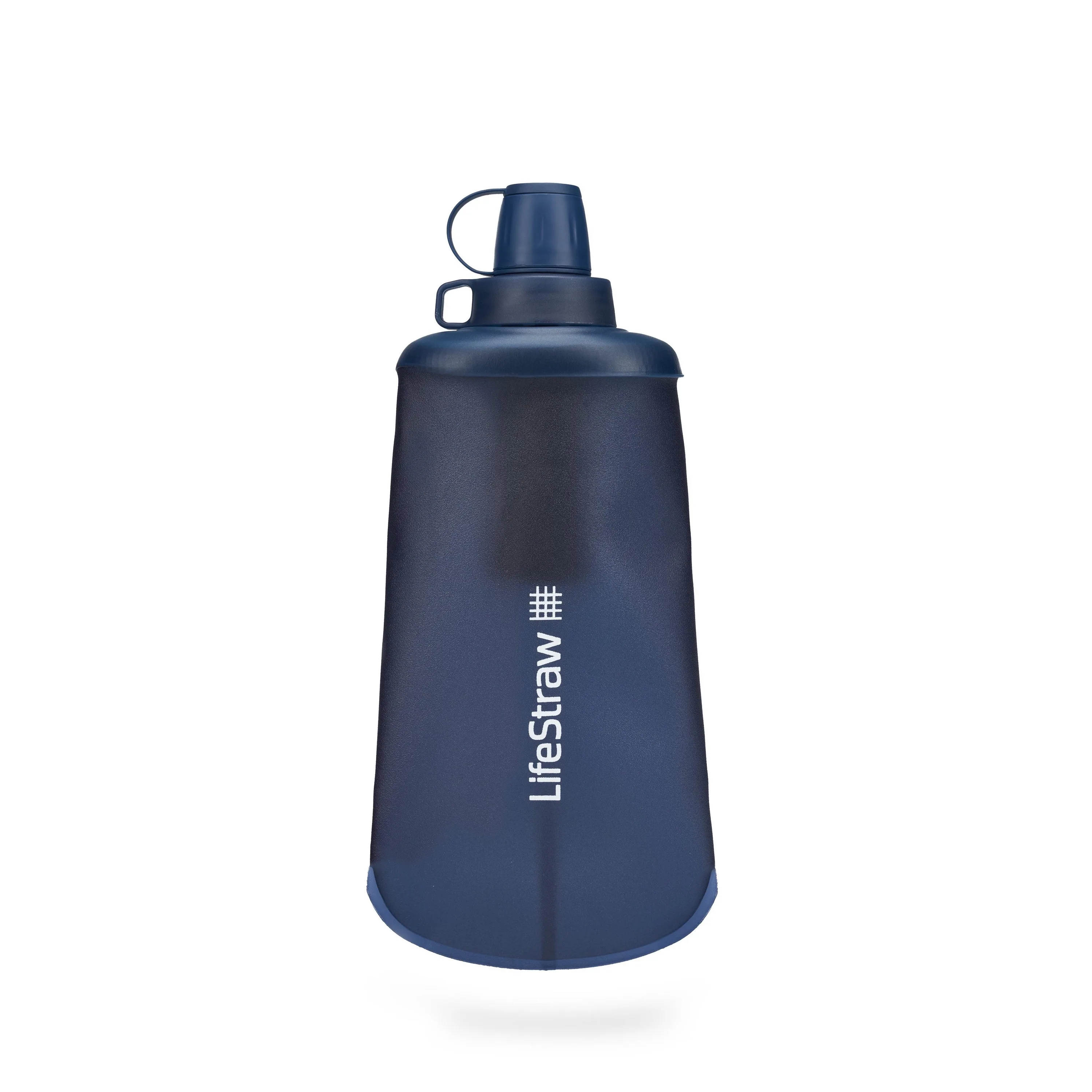LifeStraw Peak 650Ml Collapsible Squeeze Bottle W/ Filter Mountain Blue