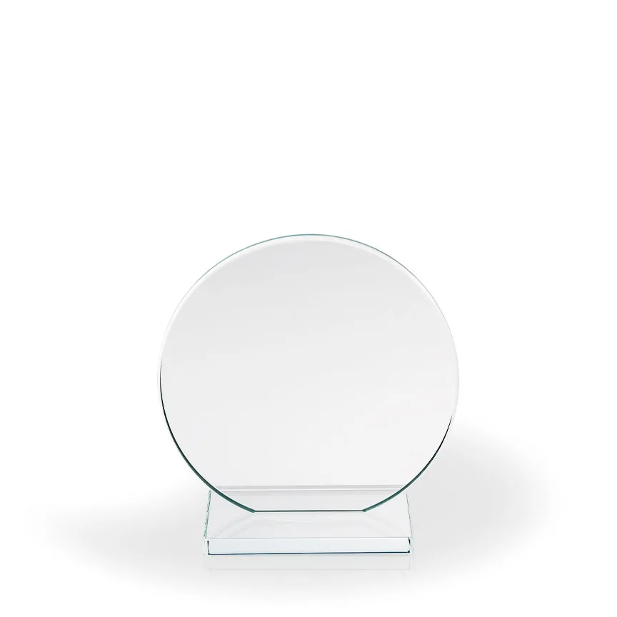 Karla Circle Glass Award, Medium - UV Print view 2