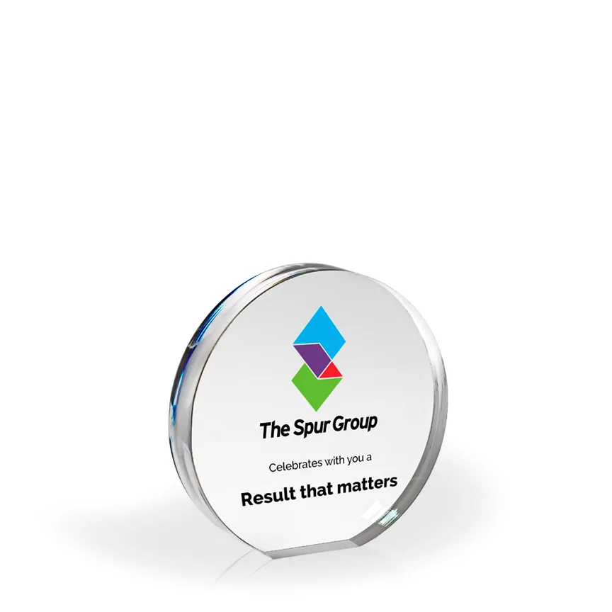 Annulet Acrylic Paperweight Award - UV Printed